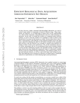 Efficient Biological Data Acquisition through Inference Set Design