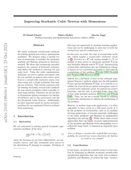 Improving Stochastic Cubic Newton with Momentum
