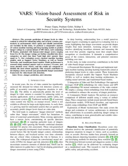 VARS: Vision-based Assessment of Risk in Security Systems