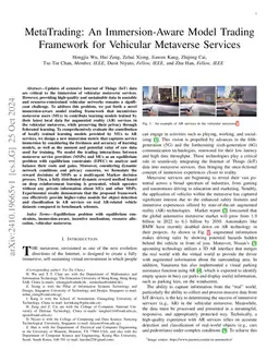 MetaTrading: An Immersion-Aware Model Trading Framework for Vehicular Metaverse Services
