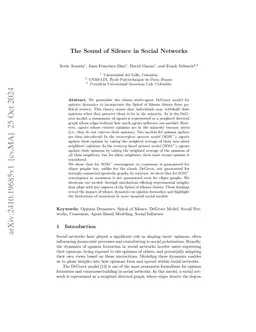 The Sound of Silence in Social Networks