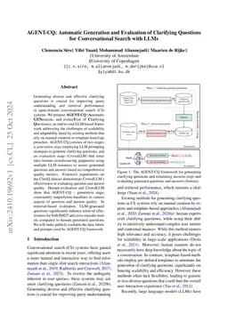 AGENT-CQ: Automatic Generation and Evaluation of Clarifying Questions
  for Conversational Search with LLMs