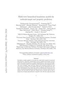 Multi-view biomedical foundation models for molecule-target and property prediction