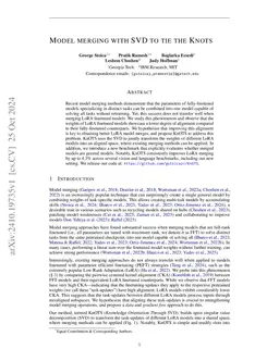 Model merging with SVD to tie the Knots