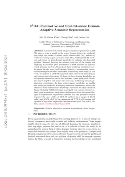 C^2DA: Contrastive and Context-aware Domain Adaptive Semantic
  Segmentation