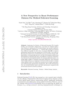 A New Perspective to Boost Performance Fairness for Medical Federated
  Learning