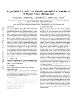 Large Model for Small Data: Foundation Model for Cross-Modal RF Human
  Activity Recognition