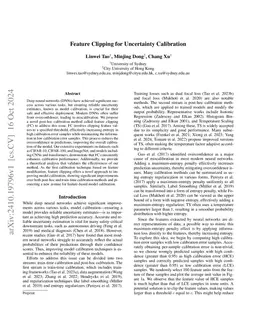 Feature Clipping for Uncertainty Calibration