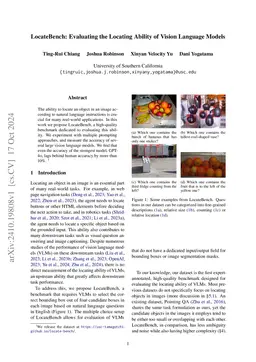 LocateBench: Evaluating the Locating Ability of Vision Language Models