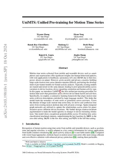 UniMTS: Unified Pre-training for Motion Time Series