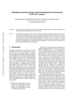 Multidimensional Knowledge Graph Embeddings for International Trade Flow
  Analysis