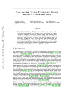 Non-invasive Neural Decoding in Source Reconstructed Brain Space