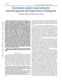 Contrastive random lead coding for channel-agnostic self-supervision of
  biosignals