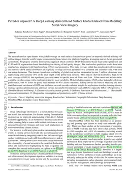 Paved or unpaved? A Deep Learning derived Road Surface Global Dataset
  from Mapillary Street-View Imagery