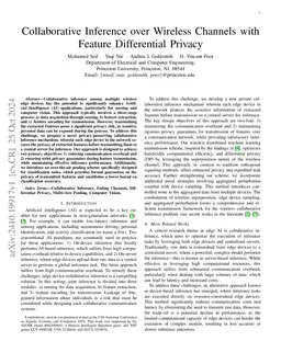 Collaborative Inference over Wireless Channels with Feature Differential
  Privacy