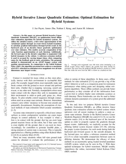 Hybrid Iterative Linear Quadratic Estimation: Optimal Estimation for
  Hybrid Systems