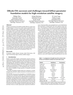 OReole-FM: successes and challenges toward billion-parameter foundation
  models for high-resolution satellite imagery