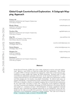 Global Graph Counterfactual Explanation: A Subgraph Mapping Approach