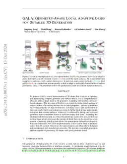 GALA: Geometry-Aware Local Adaptive Grids for Detailed 3D Generation