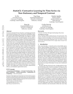 StatioCL: Contrastive Learning for Time Series via Non-Stationary and
  Temporal Contrast