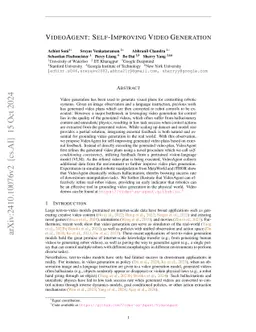 VideoAgent: Self-Improving Video Generation