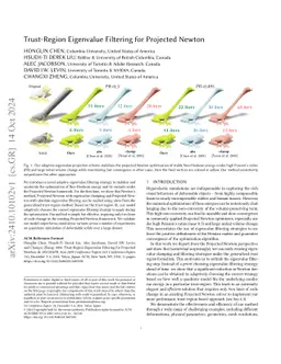 Trust-Region Eigenvalue Filtering for Projected Newton
