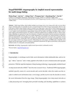 StegaINR4MIH: steganography by implicit neural representation for
  multi-image hiding