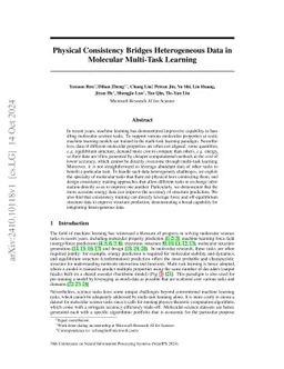 Physical Consistency Bridges Heterogeneous Data in Molecular Multi-Task
  Learning