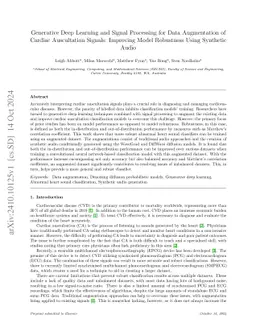 Generative Deep Learning and Signal Processing for Data Augmentation of Cardiac Auscultation Signals: Improving Model Robustness Using Synthetic Audio