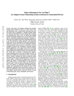 Edge Unlearning is Not "on Edge"! An Adaptive Exact Unlearning System on
  Resource-Constrained Devices