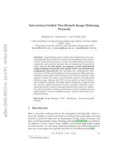 Interaction-Guided Two-Branch Image Dehazing Network