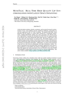 MuseTalk: Real-Time High-Fidelity Video Dubbing via Spatio-Temporal Sampling