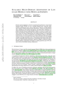 Scalable Multi-Domain Adaptation of Language Models using Modular
  Experts