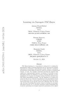 Learning via Surrogate PAC-Bayes