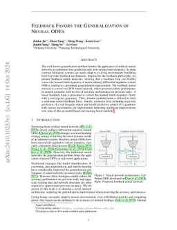 Feedback Favors the Generalization of Neural ODEs