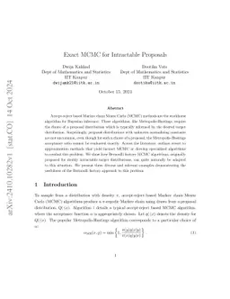 Exact MCMC for Intractable Proposals