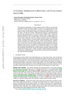 A Unified Approach to Routing and Cascading for LLMs