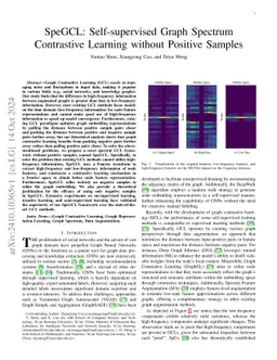 SpeGCL: Self-supervised Graph Spectrum Contrastive Learning without
  Positive Samples
