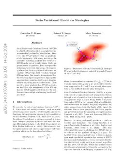 Stein Variational Evolution Strategies