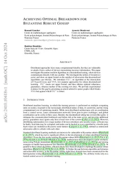 Unified Breakdown Analysis for Byzantine Robust Gossip
