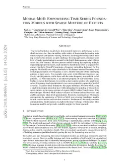 Moirai-MoE: Empowering Time Series Foundation Models with Sparse Mixture
  of Experts