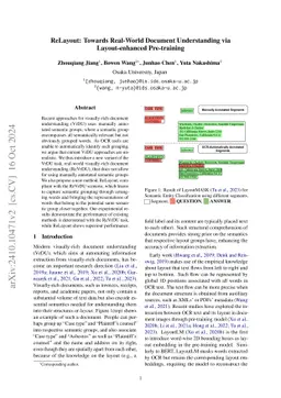 ReLayout: Towards Real-World Document Understanding via Layout-enhanced
  Pre-training