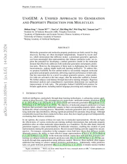 UniGEM: A Unified Approach to Generation and Property Prediction for Molecules