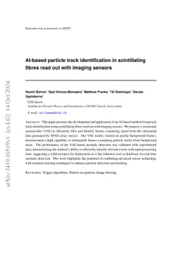 AI-based particle track identification in scintillating fibres read out with imaging sensors