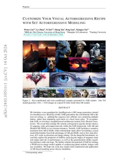 Customize Your Visual Autoregressive Recipe with Set Autoregressive
  Modeling