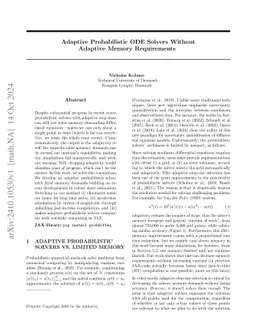 Adaptive Probabilistic ODE Solvers Without Adaptive Memory Requirements
