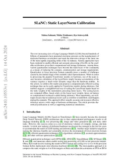 SLaNC: Static LayerNorm Calibration