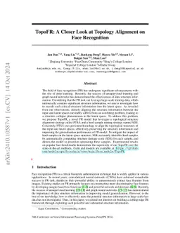 TopoFR: A Closer Look at Topology Alignment on Face Recognition