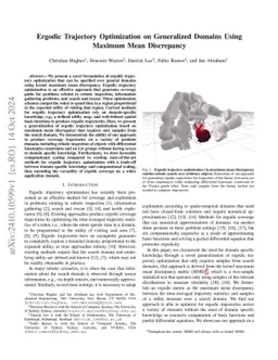 Ergodic Trajectory Optimization on Generalized Domains Using Maximum Mean Discrepancy
