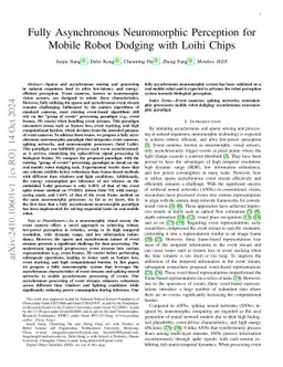 Fully Asynchronous Neuromorphic Perception for Mobile Robot Dodging with
  Loihi Chips